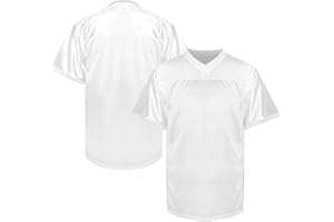 TKJPYWYH Blank Football Jersey,Men's Practice Jersey Football Athletic Shirt,Hip Hop Sports Blank T-Shirt S-3XL