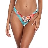 RELLECIGA Women's Thong Bikini Bottom Brazilian High Leg Bathing Suit Bottom