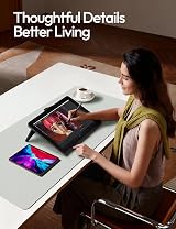 YSAGi Leather Desk Mat Large 120 x 60 cm Non-Slip Waterproof Table Pad Light view 3