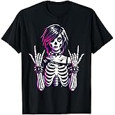 Goth Girl, Funny Emo Punk Skeleton, Grunge T-Shirt
