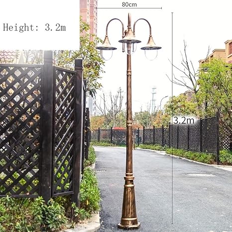 Memnk 3 Lights American Victorian High Pole Post Lantern Outdoor