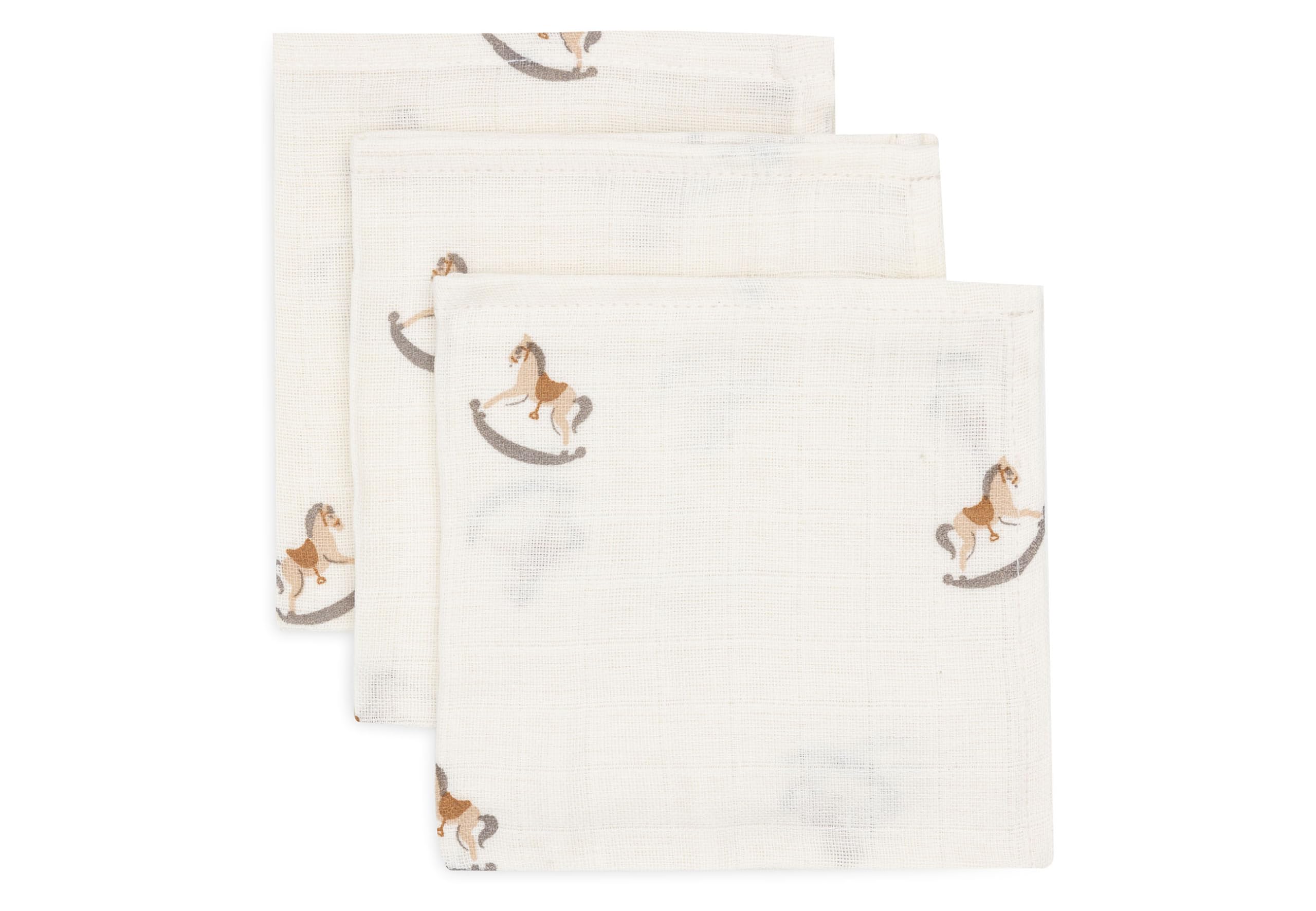 Jollein Baby Burp Cloths - Nostalgic Ride - Pack of 3-31 x 31 cm - 100% Cotton - Muslin Cloths Baby - Oeko-Tex Certified