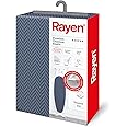 Rayen | XXL ironing board cover | 4 layers: Foam, flannelette, 100% cotton fabric and titanium | Cover with titanium coating | Premium range | 150 x 55 cm | Dark Blue Spikes