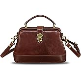 Genuine Leather Small Purses and Handbags for Women Designer Vintage Doctor Style Crossbody Bag Shoulder Satchel Phone Bag