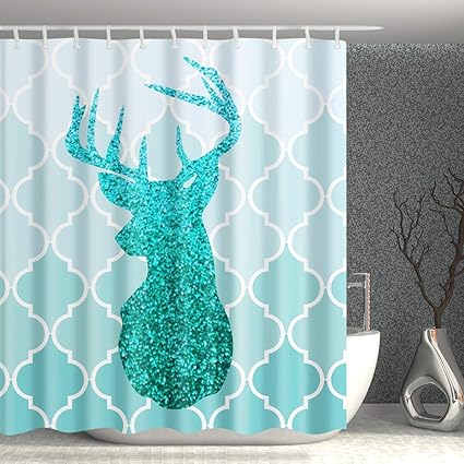 Homify Turquoise Shower Curtain Green Ombre European Medieval