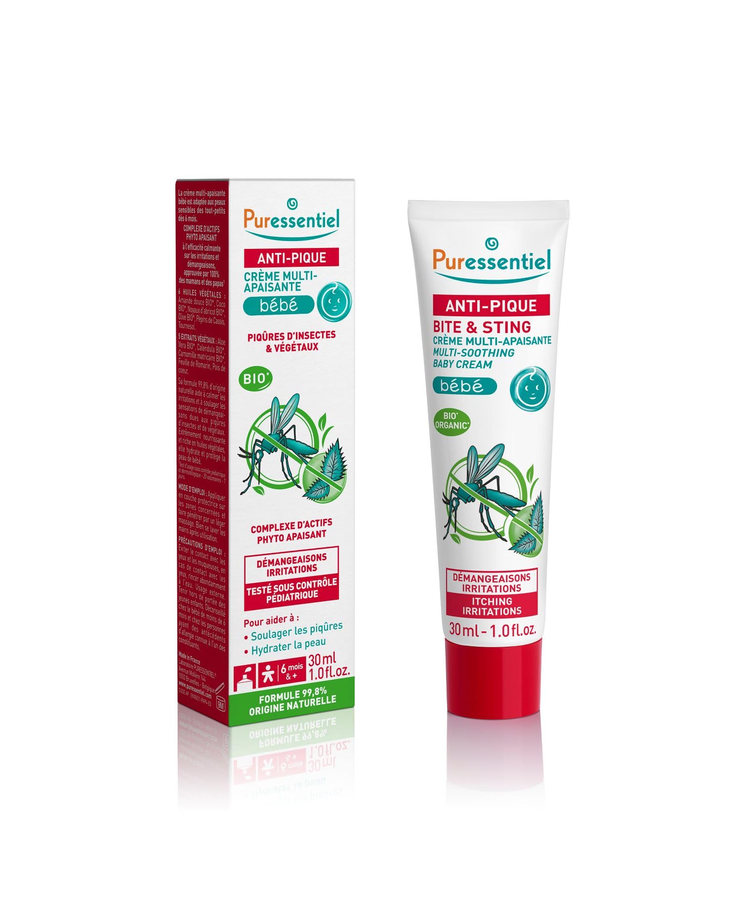 Puressentiel Multi-Soothing Anti-Sting Cream Lotion For Children - Relieves Itching And Irritation - Suitable For Sensitive Skin - Ages 6 Months And Up - Contains Soothing Phyto Complex - 30 Ml