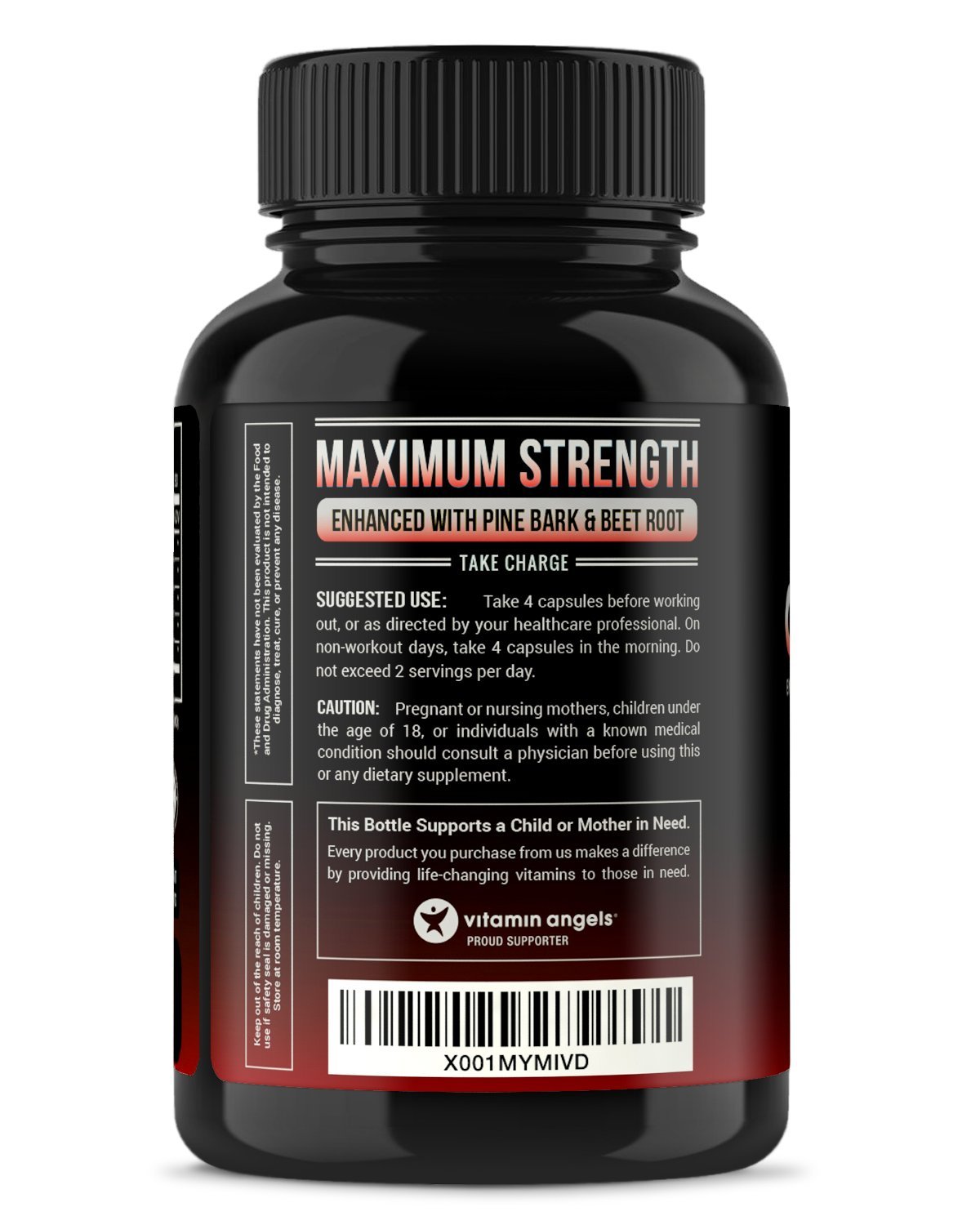 Nitric Oxide Supplement with L Arginine, Citrulline Malate, AAKG, Pine