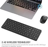 Cimetech Wireless Keyboard Mouse Set 2.4G Ergonomic Silent UK QWERTY Black view 6