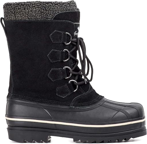 all black duck boots mens