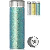 ZING TTI Pure Titanium Insulated Mug, Precious Metal Tea Cup, 15 oz, Double-Walled Vacuum Insulated Mug, Coffee Cup, Long-Lasting Temperature Retention, Can be Given as a Gift. (Green)