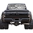 GRAPHIX EXPRESS Truck Back Window Graphics - Black and White American Flag Decal (P531 - Patriotic USA Flag - Universal See Through Rear Window Vinyl Wrap - Full Window Decals for Trucks