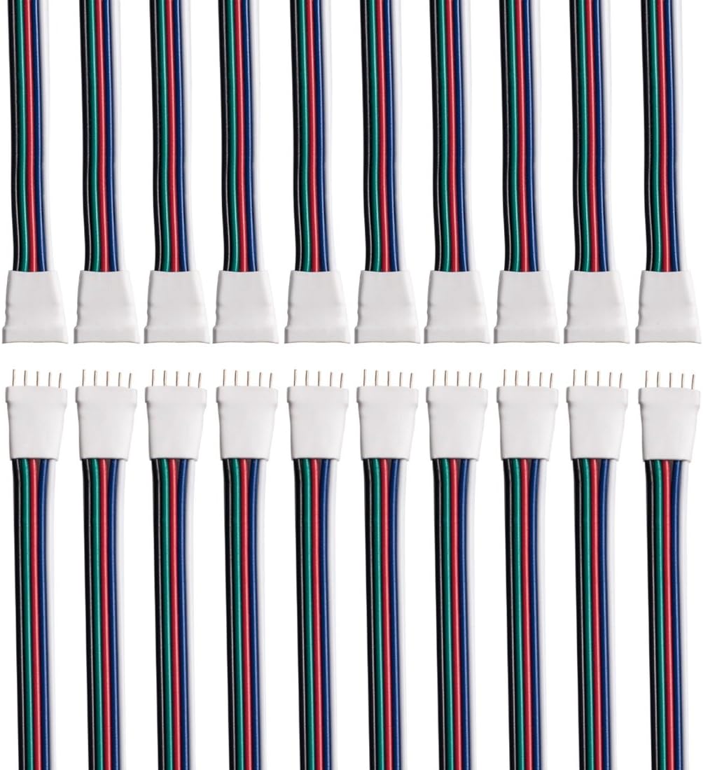 BTF-LIGHTING 10 works 5pin SM JST Male/Female 15cm Connector Wire Cable for Flexible 5050 RGBW RGBWW LED Strip Light - Image 5