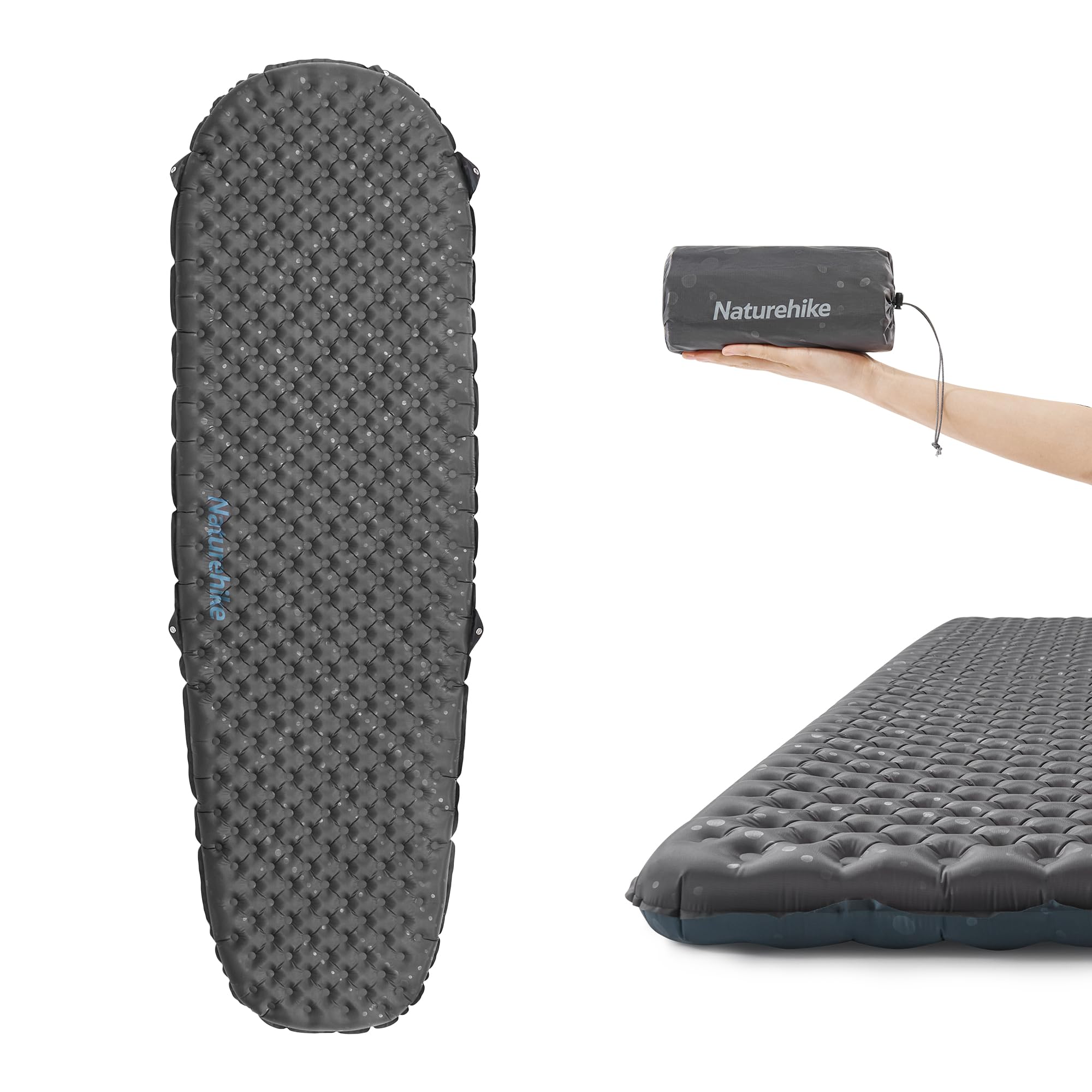 Naturehike Ultralight Camping Mat Inflatable Sleeping Pad 3.5R Value Durable Portable Air Mattress for Trekking Hiking Mountaineering Backpacking Outdoor