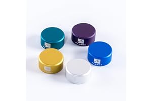 FLAMMA Footswitch Topper Barefoot Buttons Style Pedal Button Covers for Guitar Effects Pedals, Anti-Slip Metal Caps, One-Step