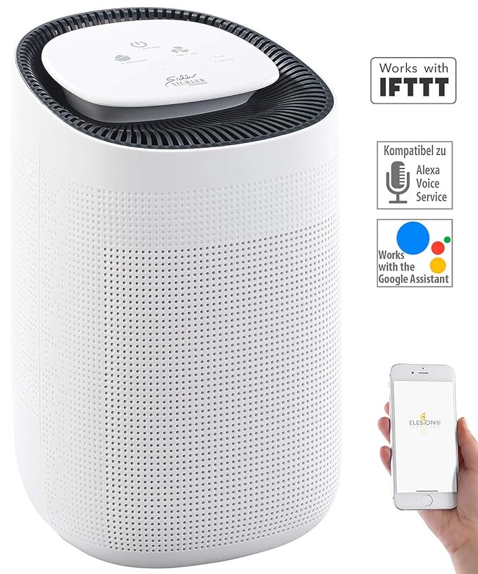 Sichler Haushaltsgeräte Lufttrockner: 2in1-Luftreiniger & Entfeuchter, für Amazon Alexa & Google Assistant (Luft-Entfeuchter)