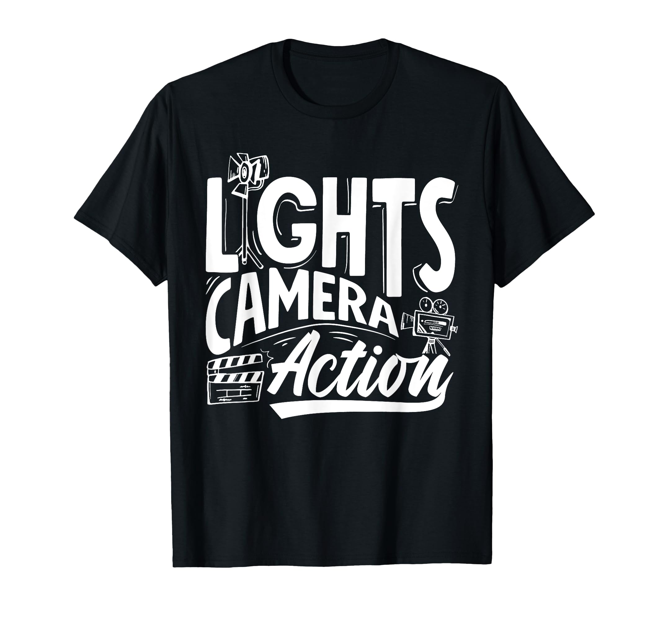 Photo 1 of ****COLOR GREEN**** Lights Camera Action Filmmaker T-Shirt 