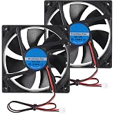 ACEIRMC 2pcs 9225 92mm x 92mm x 25mm 2Pin DC 12V 2Pin Computer Fan High Speed Muffin Fan Cooling Fan for 3D Printer Computer Case DIY Cooling Ventilation Projects (12V 2pin)