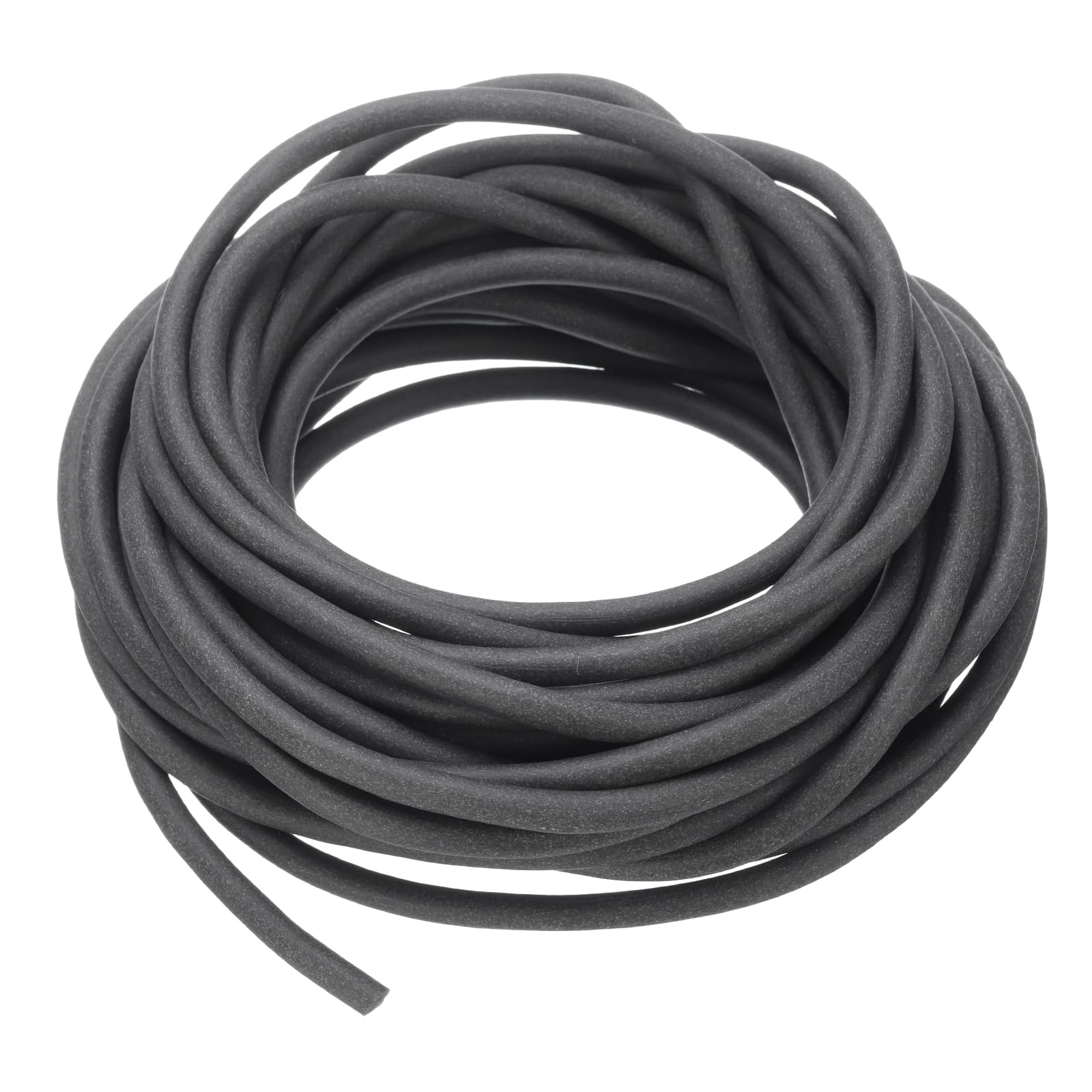 PATIKIL Silicone Foam Seal Strip, 10M(32.8Ft) 5mm(0.2") Dia Round High Density Solid Sponge Rubber Weather Stripping Cord for Sealing Gap Blocker Insulation, Black