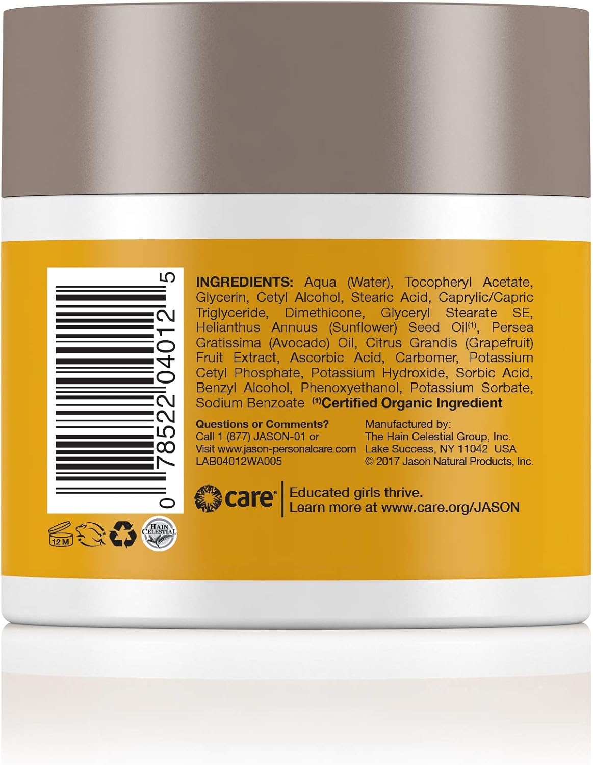 JASON Age Renewal Vitamin E 25, 000 IU Moisturizing Crème, 4 Ounce Container : Vitamin E Cream : Beauty