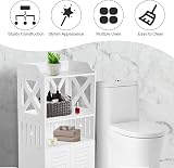 Youyijia 3 Tier White Floor Standing Cabinet Storage Organizer 97x20x18 cm view 5