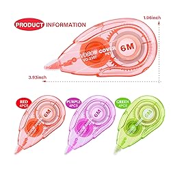 Vobou White Correction Tape, Easy To Use Applicator