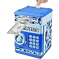 Totola Piggy Bank Electronic Mini ATM for Kids Baby Toy, Safe Coin Banks Money Saving Box Password Code Lock for Children,Boys Girls Best Gift (Camo Blue)