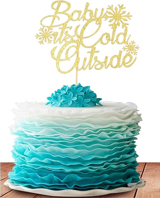 Amazon Com Grantparty Baby It S Cold Outside Cake Topper Winter