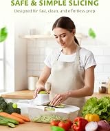 ADOV All in 1 Mandoline Slicer 8 Blades Food Container Hand Guard Lime view 7
