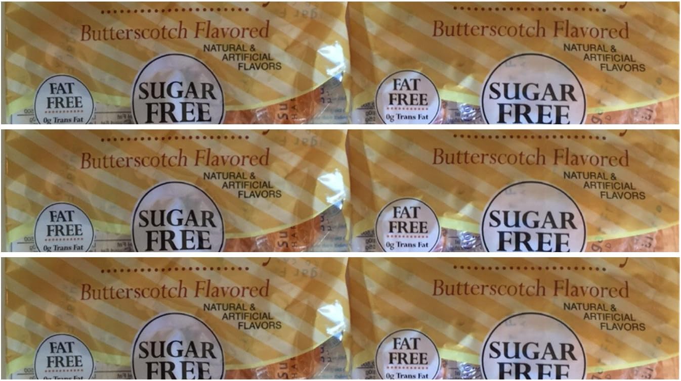Coastal Bay Sugar Free Butterscotch Flavored Hard Candy 3oz bags (6 Pack)