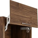 Adjustable Hydraulic Buffer Cabinet Door Hinges, Vertical Swing Lift Up Stay (7.7-8.8 lbs), Frameless Hidden Mounting Bracket, No Noise for Overhead Cabinet &amp; Shelf Door