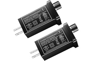 Lustaled 2 PCS Class 2 Power Supply 30V 26W, IP44 Waterproof Low Voltage Transformer LED Controller Outdoor Inflatable Power Adapter LED Driver US Plug for Christmas Light String Light Decorations