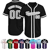 Custom Baseball Jersey Personalized Stitched or Printed Name Number Baseball Shirt Sports Uniform Gifts for Men Women Youth