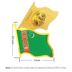 Turkmenistan Flag Lapel Pin - Enamel Metal National