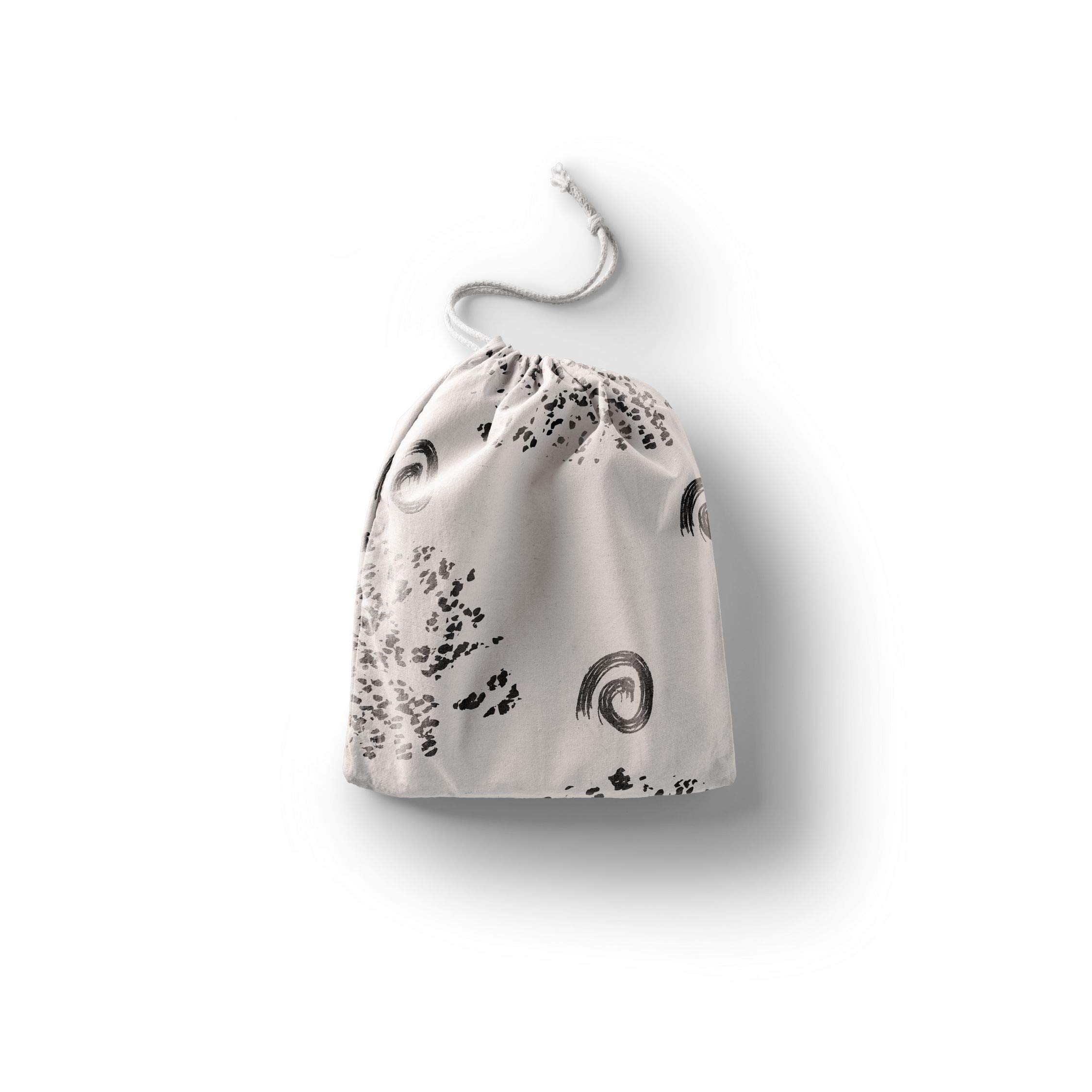 Bonamaison Printed Cotton Produce Bag with Drawstring, Reusable Grocery Bag, Biodegradable Eco-Friendly Bags, Travel Pouch, Sachet Bags, Shopping Bag, Eco Friendly, Foldable, Size: 12x15 Cm