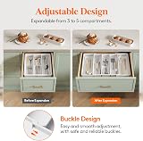 Lifewit Utensil Drawer Organizer Extendable Cutlery Tray White view 4