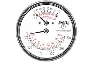 Winters Instruments TTD401 Steel Dual Scale Tridicator Thermometer