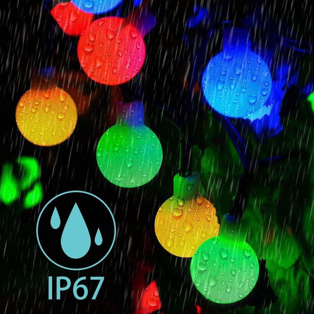 Solar String Lights LED Outdoor 100 LED Xmas Lights/Xmas Decor - Colored Christmas Lights Fairy Lights - Color Changing Waterproof Lights 55.8 FT- Patio Lawn Landscape Sensored Lighting