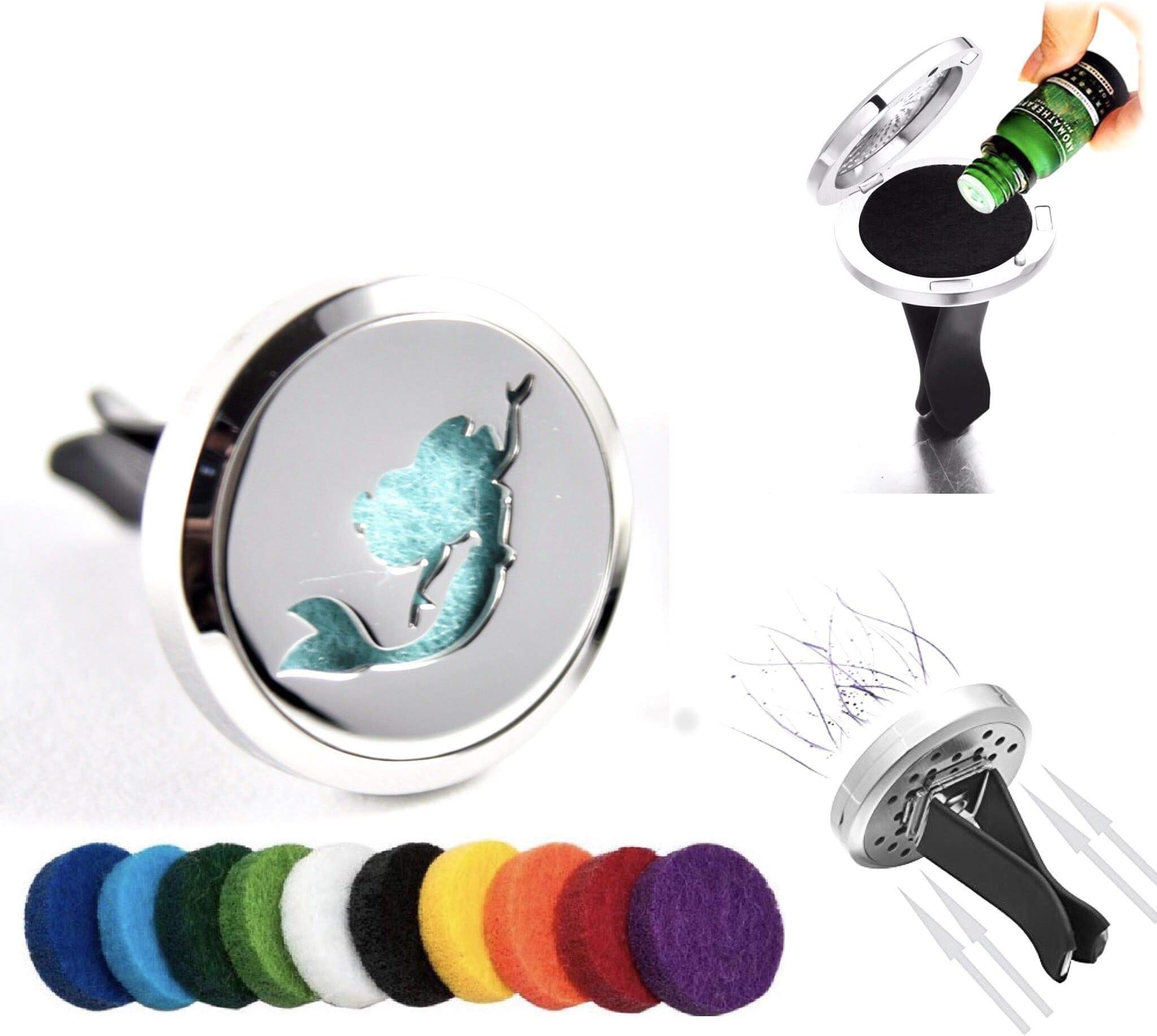FIKA Ariel Little Mermaid Car Air Freshener Diffuser Vent Clip Locket Aromatherapy Essential Oils (Car Diffuser)