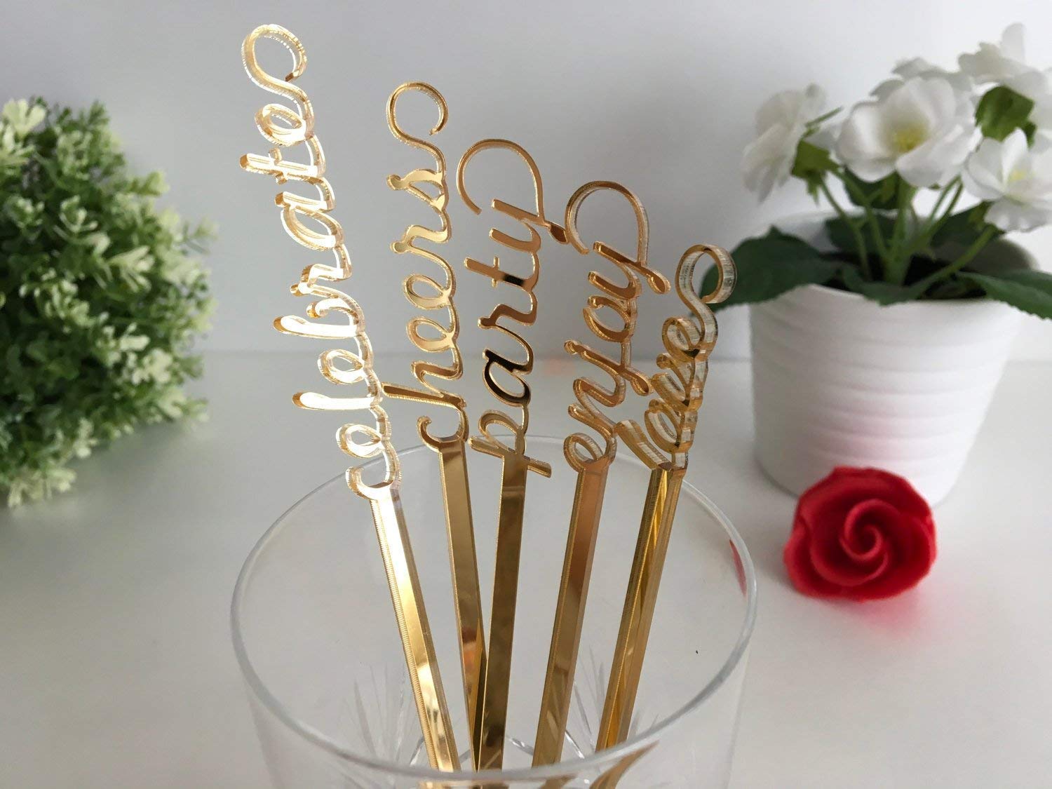Personalised names Swizzle sticks Wedding drink stirrers Bachelorette