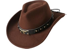 Jastore Western Cowboy Hat for Kids Boy Girl Classic Cowboy Cowgirl Dress Up Hat with Buckle Belt
