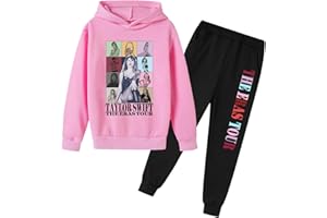 BAKYAR 2Pcs Kids Girls 𝐓aylor 𝐒wift Sweatsuit Child Long Sleeve Outfits Set Sport Tracksuit Tops + Sweatpants