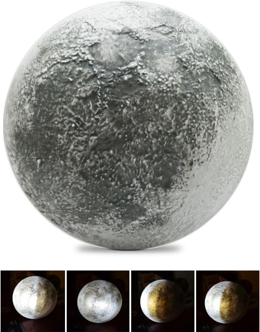 Moon Lamp Indoor Light Sensor LED Dimmable Wall Night Light With Remote Control Relaxing Healing Super Moon Night Lights for Art Room Kid Bedroom