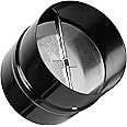 4 Inch Draft Blocker Backdraft Damper Duct Draft Stopper One-Way Airflow Ducting Insert Backflow Preventer Inline Fan Vent Deflector - Black