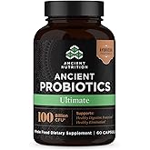 Ancient Nutrition Probiotics, Probiotics Ultimate 100 Billion CFUs*/Serving, Digestive and Immune Support, Gluten Free, Ancient Superfoods Blend, 60 Capsules