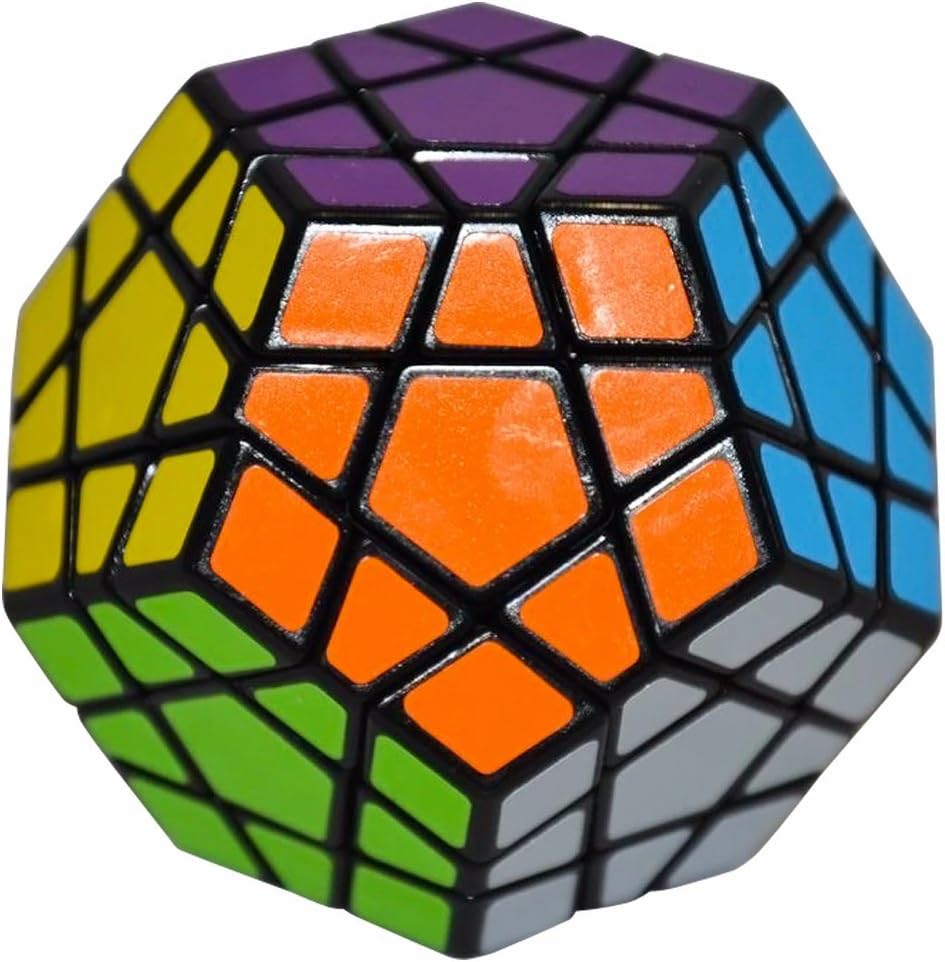 LSMY Megaminx Magic Cube, Dodecahedron Puzzle Cubes Toy, Black