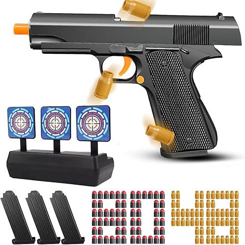 Jill Gun Blaster Shell Ejecting Toy Gun Soft Bullet Toy Revolver Gun Foam Blaster - Toy Revolver Pistol Educational Model Toys Outdoor Shooting Games, Gifts For Kids Boys In Arabia | Whizz