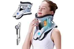 ALPHAY Cervical Neck Traction Device, Neck Stretcher for Cervical Pain Relief, Air Pump Neck Brace with 3 Power Traction and 8 Airbag Support, Neck Decompression and Neck Tension Relief