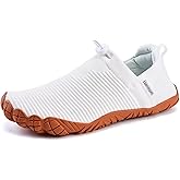 WateLves Water Shoes Womens Mens - Comfortable Lightweight Striped Pattern Barefoot Shoes for Beach Swim Pool Yoga Boating Water Aerobics