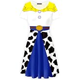 Deerose Halloween Dresses Women Printed Short Sleeve Tunic Dresses | Festival Pattern, Short Sleeve, Elastic Wasit, Crew Neck, Knee Length
