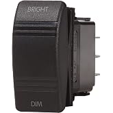 Blue Sea Systems 8291 Contura Dimmer Control (ON)-OFF-(ON) SPDT Switch, Black
